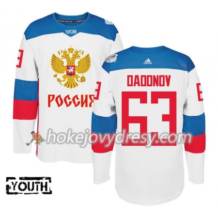 Dětské Hokejový Dres Rusko Evgenii Dadonov 63 Světový pohár v ledním hokeji 2016 Bílá Premier